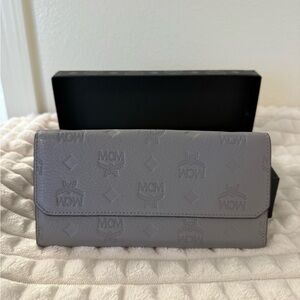 MCM Gray Embossed Wallet